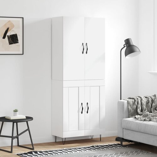  Visoka komoda bijela 69,5x34x180 cm konstruirano drvo Cijene