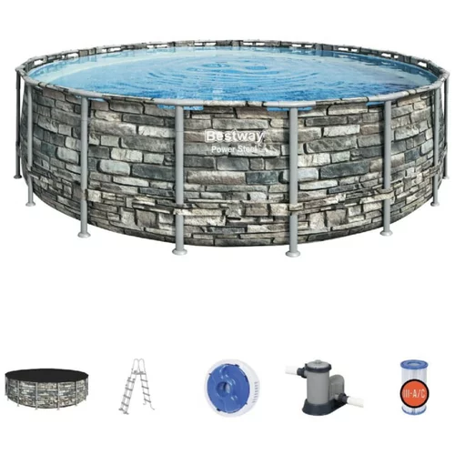 Bestway set za okrugli bazen power steel (ø x v: 549 x 132 cm, 26.000 l)
