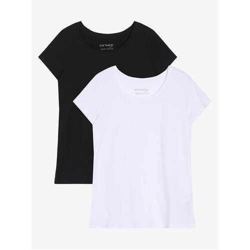 Orsay Set of two women&amp;#039;s basic T-shirts in white and black - Women Slike