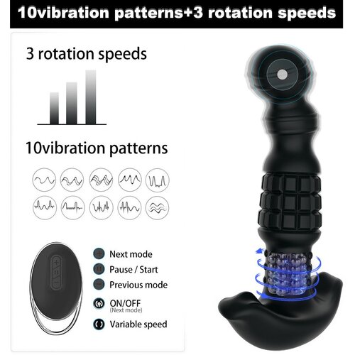 Zenn stimulator prostate P012 black Slike