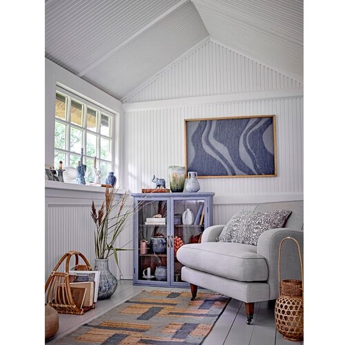 Bloomingville Modra stenska vitrina iz masivne jelke 81x91 cm Hazem &amp;ndash; Slike