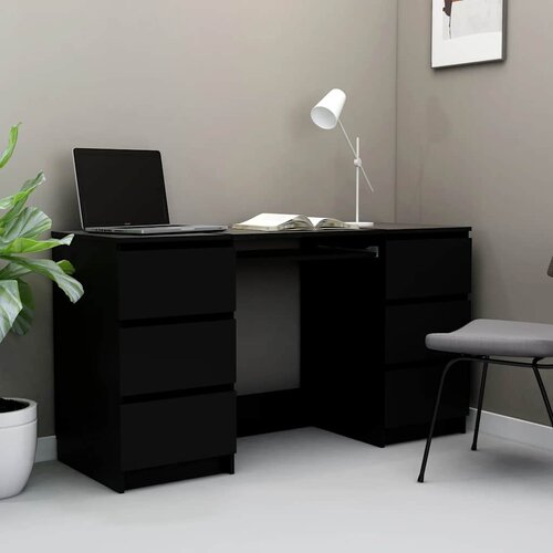  Pisaći stol crni 140 x 50 x 77 cm od konstruiranog drva Cene