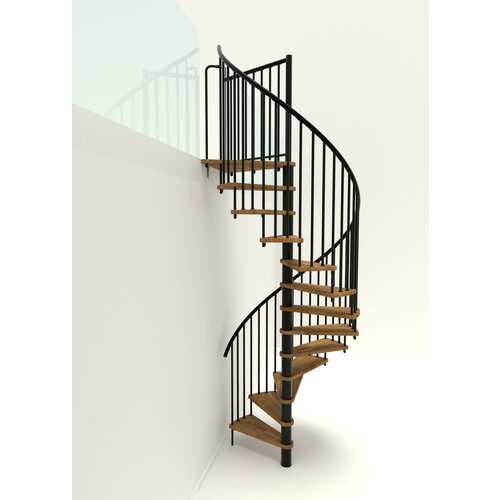 Minka spiralne stepenice - spiral smart crna hrast 140 cm Slike