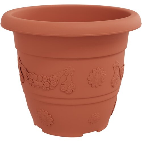  Okrugla saksija za cveće 24 pcs Crvena cigla &amp;Oslash; 30 x 25 cm Slike