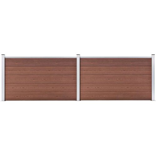 VidaXL vrtna ograda od WPC-a 353 x 106 cm smeđa Slike