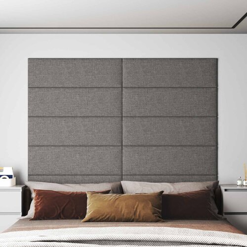  Zidna uzglavlja 12 pcs Svijetlo siva 90 x 30 cm tkanina Cene