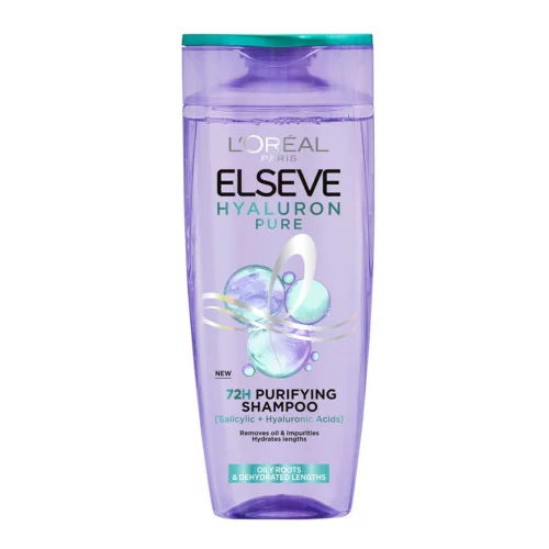 L'Oréal Paris šampon za dehidrirane lase, ki se hitro mastijo - Elseve Hyaluron Pure Shampoo (250ml)