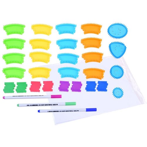  Set za crtanje spirografom s 3 markera i listovima A4 Slike