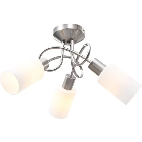  Stropna svetilka s keramičnimi senčniki za 3 E14 žarnice bela