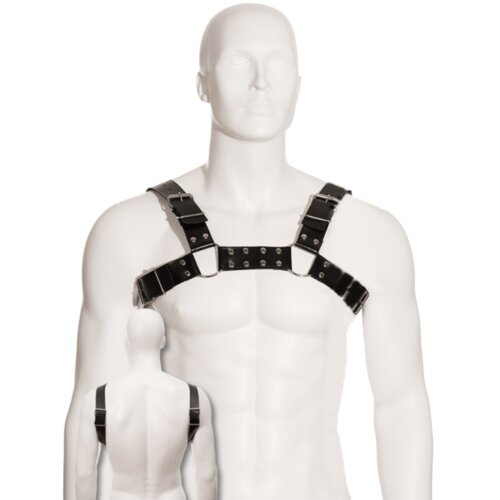 LEATHER BODY BODY LEATHER BLACK BULL DOG HARNESS Slike