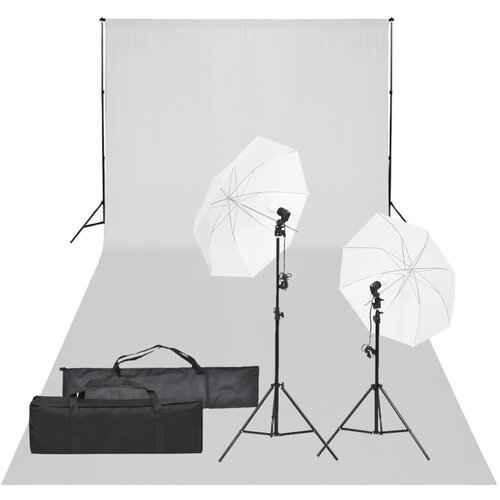 vidaXL komplet za foto studio z lučmi in ozadjem Cene