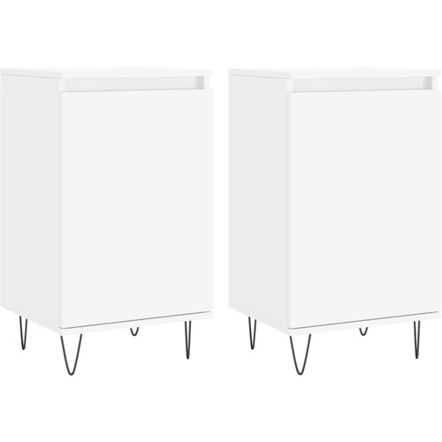 Maison Chic Komoda - Predalnik 2 kosa bela 40x35x70 cm inženirski les, (21718878) Slike