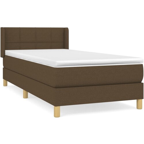 Maison Chic Box spring postelja - Vzmetna postelja z vzmetnico temno rjava 90x200 cm blago SL20270, (21893644) Slike