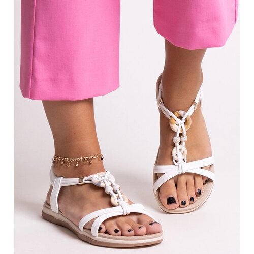 Gemre White sandals with stones Mimosa Cene