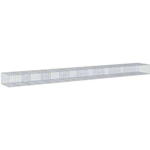 VidaXL Gabionska ko&amp;scaron;ara s poklopcem 800x100x50 cm pocinčano željezo Slike