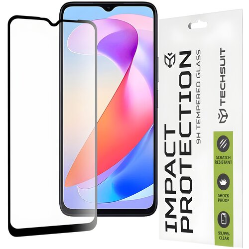 Techsuit za&amp;scaron;titno celoplo&amp;scaron;no staklo 111D za Honor X6a - Crna Slike