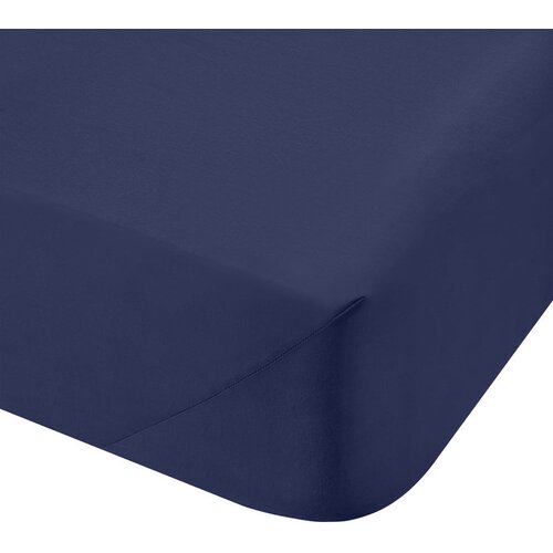 Bianca Tamno plava plahta s gumom od pamučnog perkala 185x200 cm Cotton Percale &amp;ndash; Slike