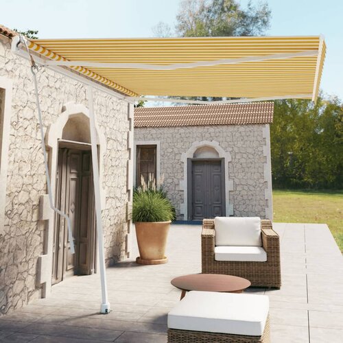 Tenda Samostojeća automatska tenda 300 x 250 cm žuto-bijela Cijene