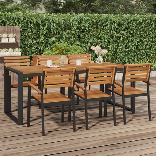 vidaXL Vrtni stol s U-nogama 200 x 90 x 75 cm od masivnog drva bagrema Cijene