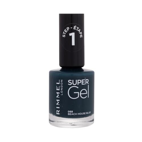 Rimmel London Super Gel STEP1 gel lak za nohte 12 ml Odtenek 068 beach house blue Cene