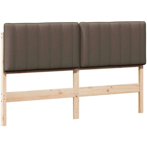  Tapecirani uzglavlje Smeđa i taupe 150 cm Čvrsto borovo drvo Slike
