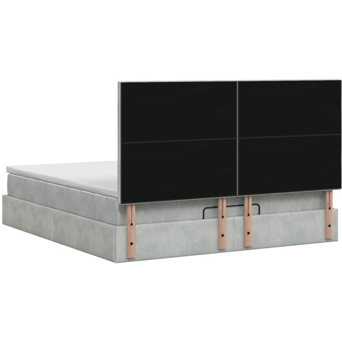  Krevet od pjene s madracem i LED-om Svjetlosiva 140 x 200 cm Slike