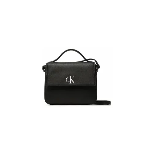 Calvin Klein Jeans Ročna torba Minimal Monogram Boxy Flap Cb19 K60K610330 Črna