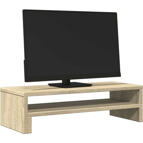 VidaXL Stalak za monitor boja hrasta 54x22x15 cm konstruirano drvo Slike
