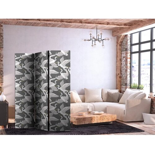  Paravan - Pastel birds - a delicate pattern of white and grey herons on a light pink background 135x172 Dvostrani Cene