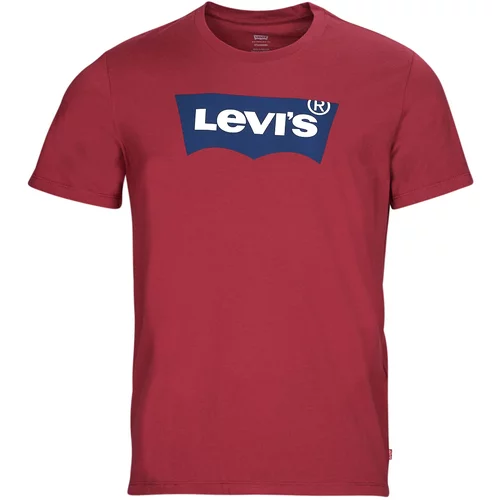 Levi's Majice s kratkimi rokavi GRAPHIC CREWNECK TEE Bordo