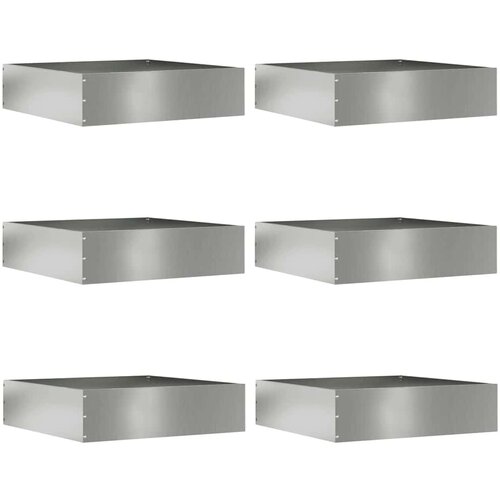 vidaXL Robovi trave 6 pcs srebrna 50 x 50 x 13 cm Cinkana jeklena Cene