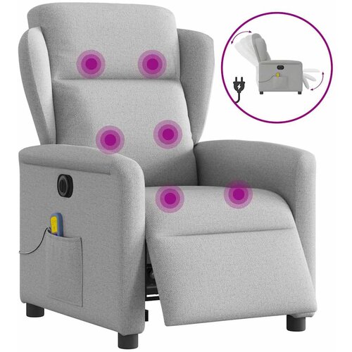 VidaXL Električni masažni naslonjač od tkanine oblačnosivi Slike