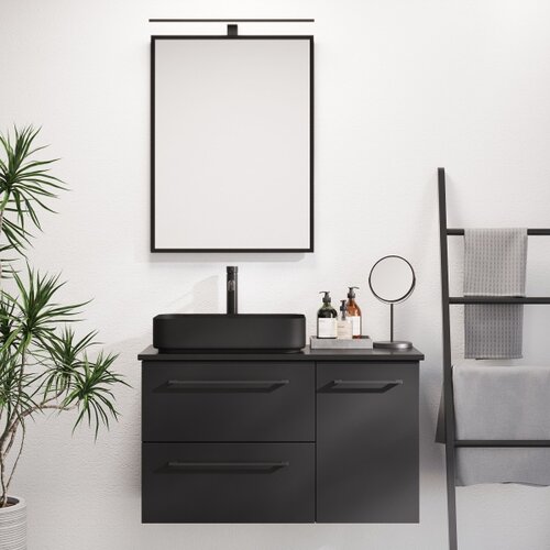 CAMARGUE Ogledalo za kupatilo BORGSTED 60x80 cm, crno Slike