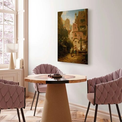  Slika - Carl Spitzweg &amp;ndash; Well-Wisher Presenting Flowers 60x90 Na talijanskom platnu Slike