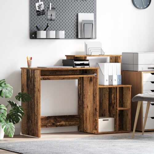 vidaXL Stol s pohranom Stari drvo 120.5x44x88.5 cm Inženjersko drvo Cijene