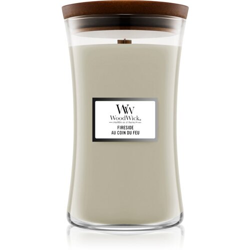 WoodWick Fireside Au Coin Du Feu dišeča sveča z lesenim stenjem 609.5 g Cene