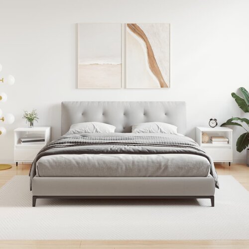  Noćni ormarići 2 kom sjajni bijeli 40x35x50cm konstruirano drvo Slike