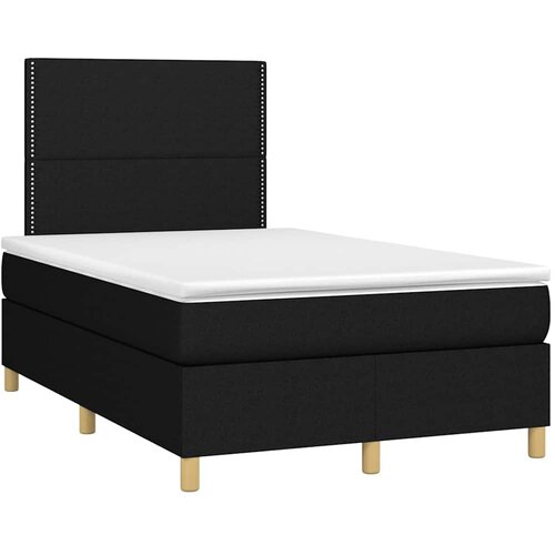  box spring s madracem LED crni 120 x 200 cm od tkanine Slike