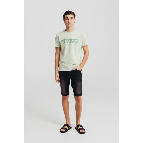 Legendww muške crne slim fit teksas bermude 1952-8260-b2 Slike