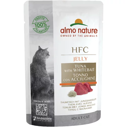 HFC Almo Nature Jelly vrečke 24 x 55 g - Tuna & mlade sardele
