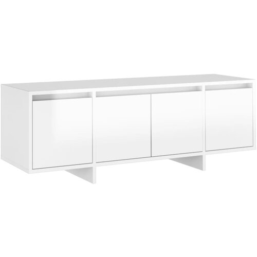 Maison Chic TV omarica - TV stojalo - Televizijska omarica visok sijaj bela 120x30x40,5 cm iverna plo&amp;scaron;ča, (21700536) Slike