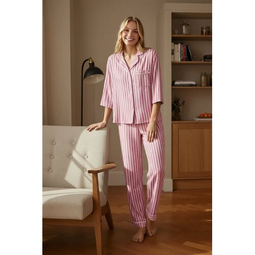 TRENDYOLMILLA Ženski set pidžame THMAW21PT0292, Roze Cene