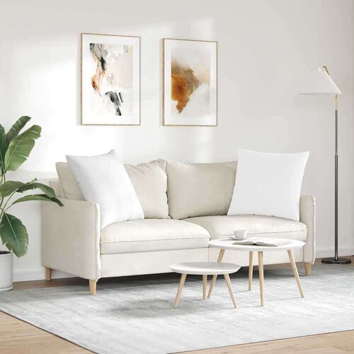VidaXL jastučići za sofu 2 pcs bijelo 60 x 60 cm tkanina Slike