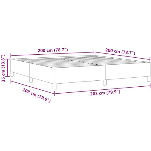  Krevet s opruga kutije Krem 200 x 200 cm Kordura tekstil Slike
