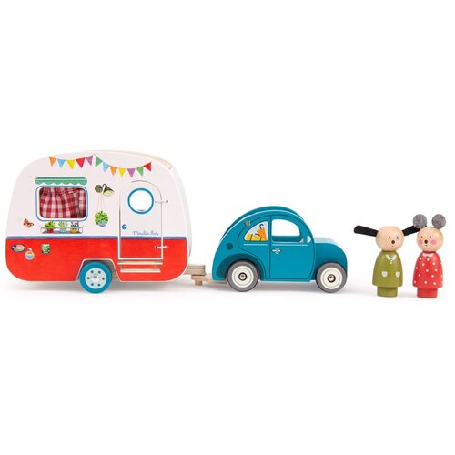 Moulin Roty Drveni autić La Grande Famille Caravan - Cijene