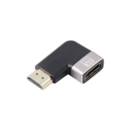 SpeaKa Professional SP-11302004 HDMI adapter [1x muški konektor HDMI - 1x ženski konektor HDMI] crna, srebrna UHD 8K @ 60 Hz, UHD 4K @ 120 Hz 90° nagnuto udesno Cijene