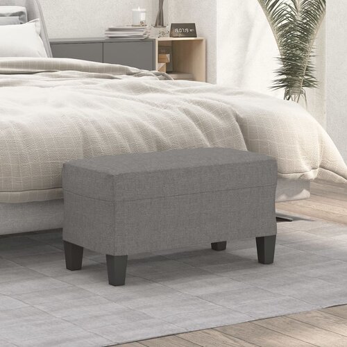 Klupa tamnosiva 70 x 35 x 41 cm od tkanine Cene
