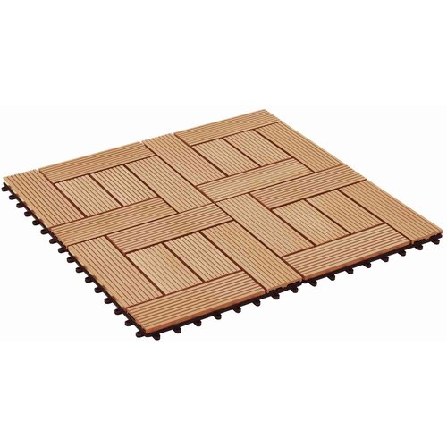  Pločice za decking 22 pcs Tikovina 30 x 30 cm Slike