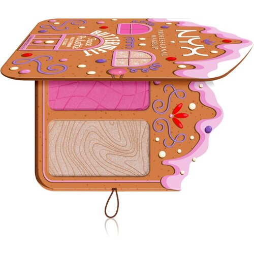 NYX Professional Makeup Gingerbaddie Land Buttermelt paleta highlightera i rumenila nijansa Light/Medium 1 kom Slike