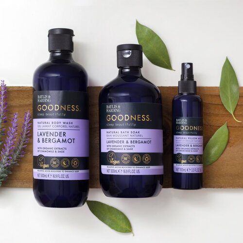 Baylis &amp;amp; Harding Goodness Sleep Beautifully meglica za miren spanec Lavender &amp;amp; Bergamot 100 ml Slike